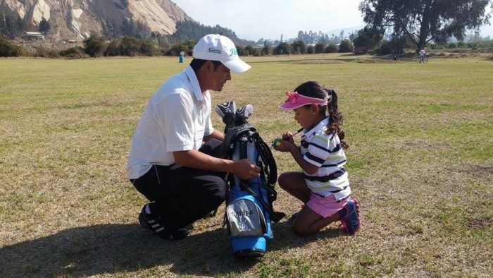 Photo of 5 year old colombian Sarita Diaz and her dad