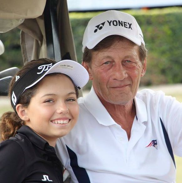 Alexa Pano with Dad Rick Pano at 2016 Sally - Girls Golf