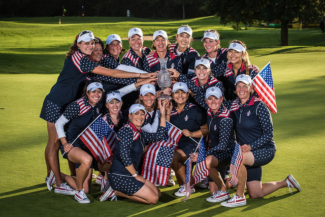 The victorious US 2015 Solheim Cup Team