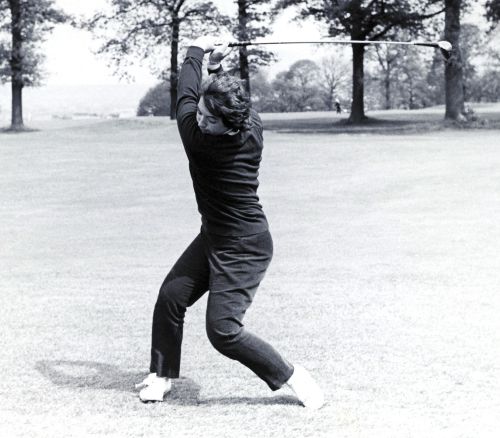Catherine Lacoste - With an open clubface at the top of the swing at the 1964 World Team Championship