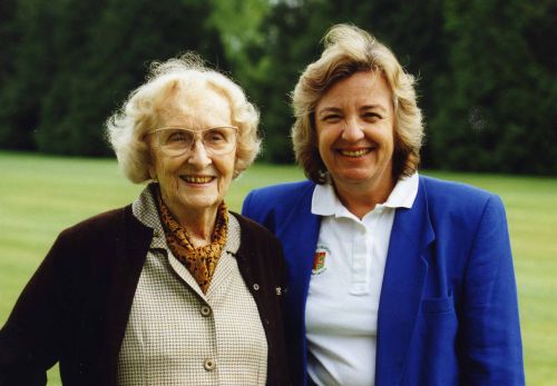 Catherine Lacoste with her mother, the only mother and daughter to both have won the British Ladies Championship