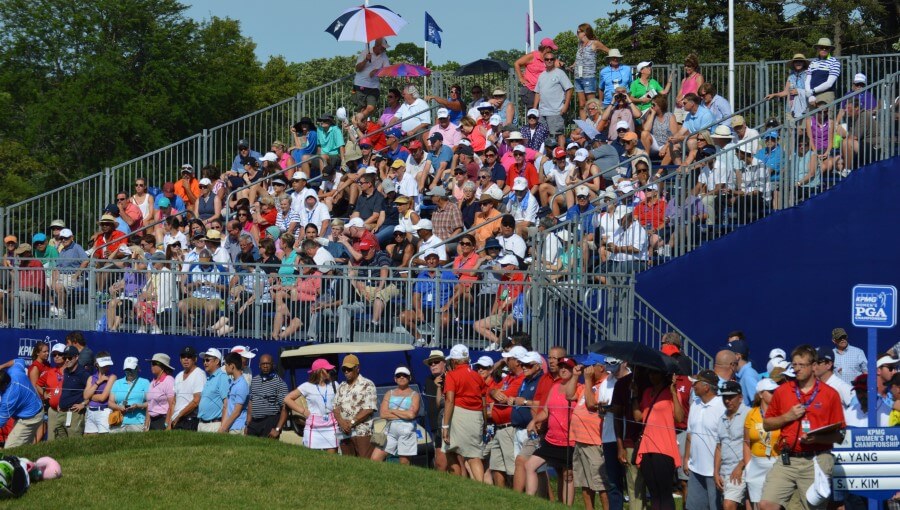 Some of the big galleries at this year's KPMG Women's PGA Championship