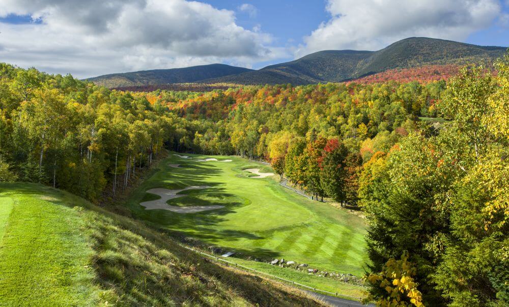 The par-5 10th hole at Sugarloaf Golf Club in Maine - Evan Schiller