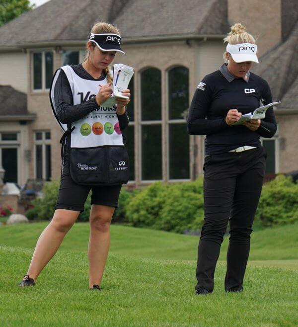 Brittany and Brooke Henderson hard at work during the 2017 Volvik Ben Harpring Womens Golf