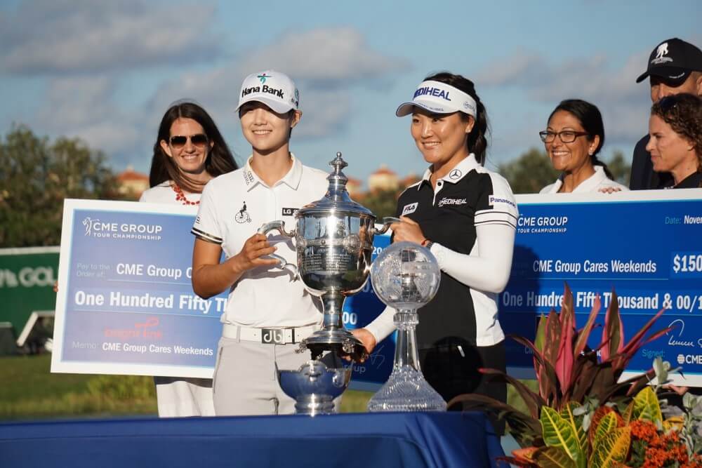 Sung Hyun Park and So Yeon Ryu joint Playes of the Year LPGA 2017 - Photo Ben Harpring for womensgolf.com