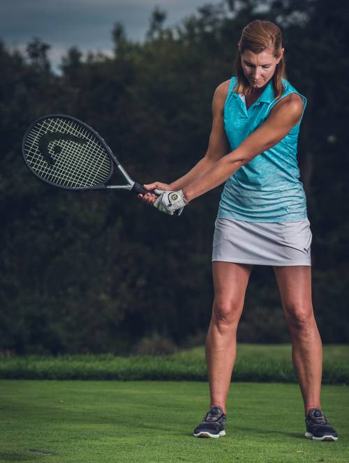 Tennis Racket Drill for Clubface Control - Erika Larkin - Womens Golf